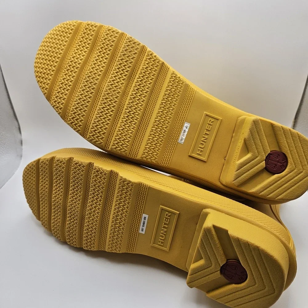 Hunter Original Chelsea Boot Short Waterproof Yellow Rain Boots Women's Sz 9 NEW - Picture 7 of 9